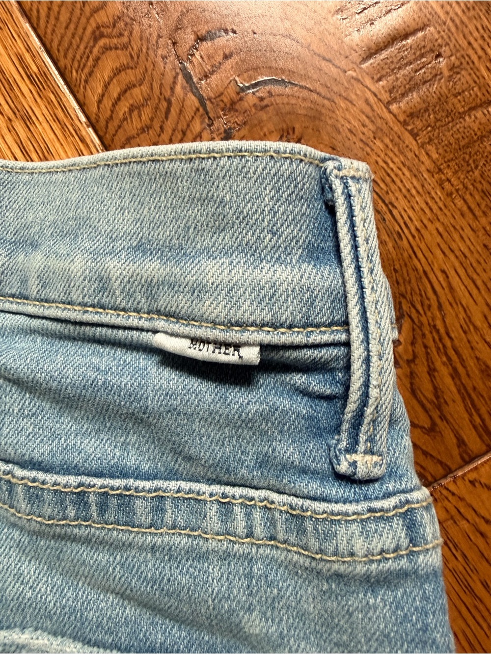 MOTHER Rascal High Waist Slit Chew Shorts with palm tree detail - Picture 7 of 7